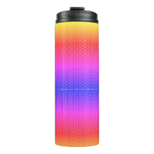 Pattern Gradient Stripes Thermal Tumbler
