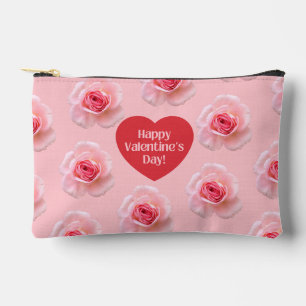 Pattern Happy Valentine`s Day 2023 Background Accessory Pouch