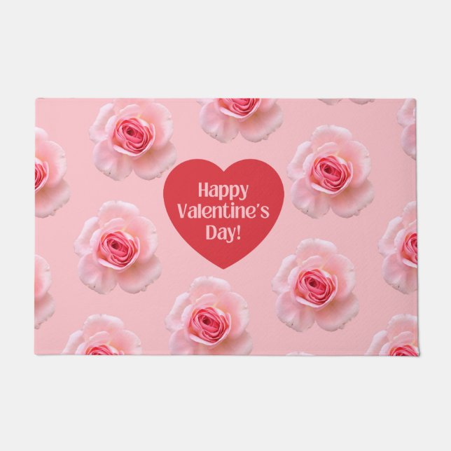 Pattern Happy Valentine`s Day 2023 Background     Doormat (Front)