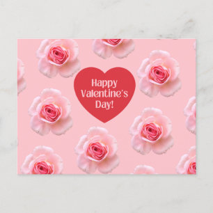 Pattern Happy Valentine`s Day 2023 Background Holiday Postcard