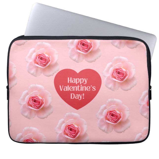 Pattern Happy Valentine`s Day 2023 Background   Laptop Sleeve (Front)