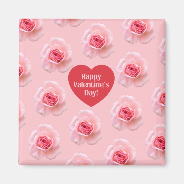 Pattern Happy Valentine`s Day 2023 Background  Magnet (Front)