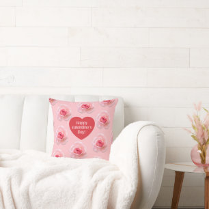 Pattern Happy Valentine`s Day 2024 Background Cushion