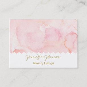 Pattern Jewellery Design Watercolor Rose Business Card