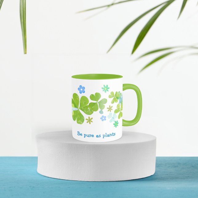 Pattern Leaf Clover Coffee Mug (Pattern Leaf Clover Coffee Mug
)