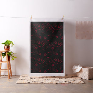 Pattern Leaf wine floral ~ editable background Fabric