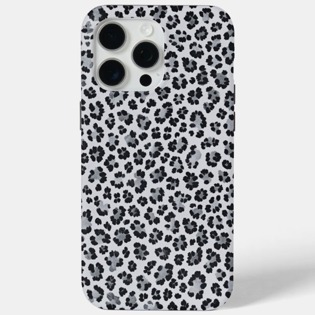 Pattern Leopard Print Gray Case-Mate iPhone Case (Back)