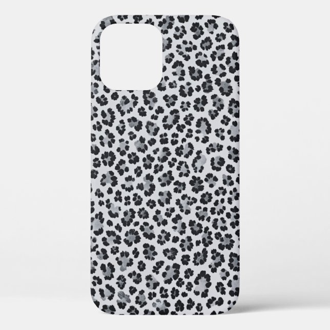Pattern Leopard Print Gray Case-Mate iPhone Case (Back)