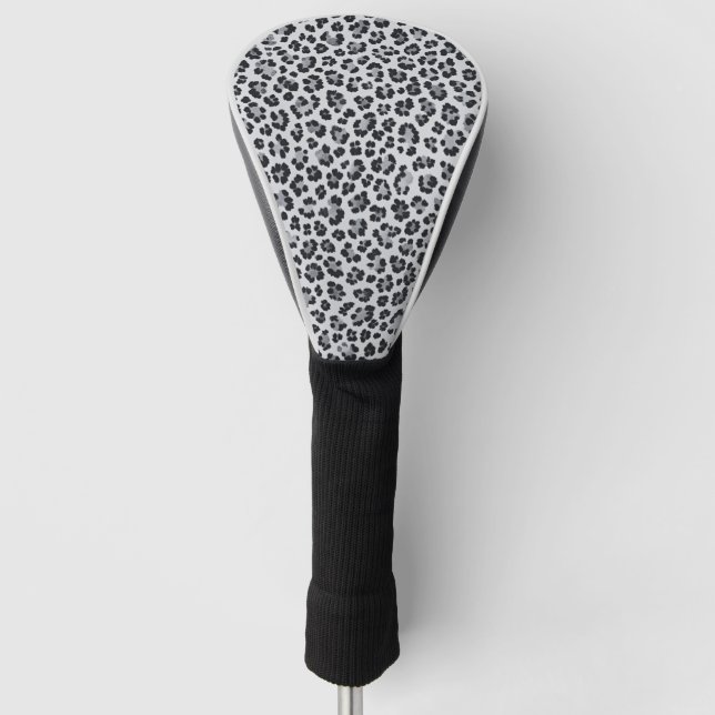 Pattern Leopard Print Gray Golf Head Cover (Front)