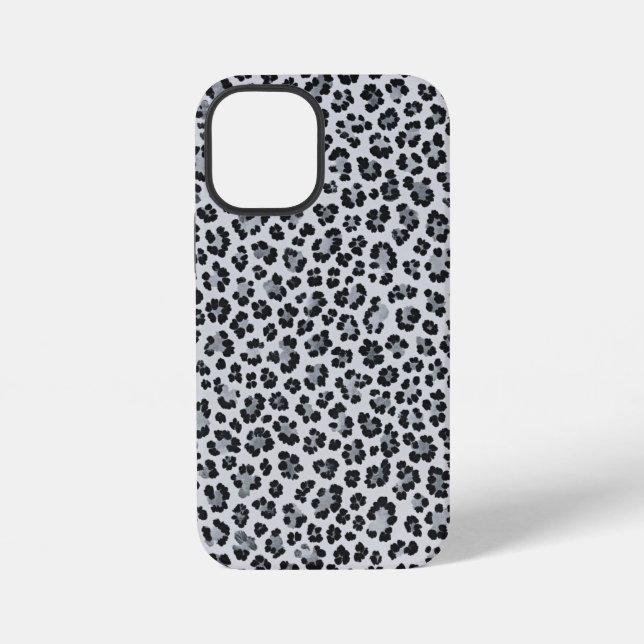 Pattern Leopard Print Gray iPhone Case (Back)