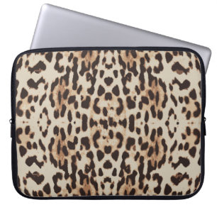 Pattern leopard skin background laptop sleeve
