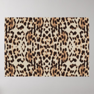 Pattern leopard skin background poster