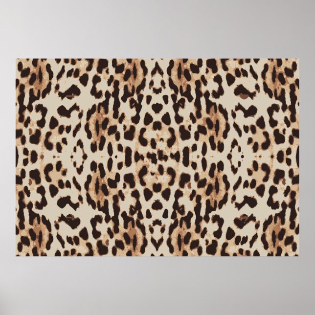 Pattern leopard skin background poster (Front)