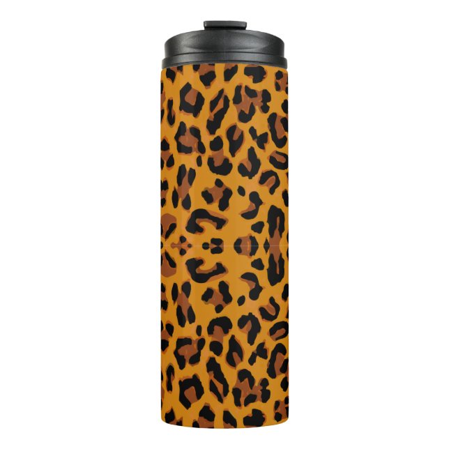 Pattern leopard skin background thermal tumbler (Front)