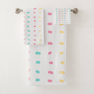 Pattern lines bath towel set
