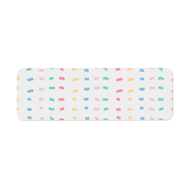 Pattern lines return address label (Front)