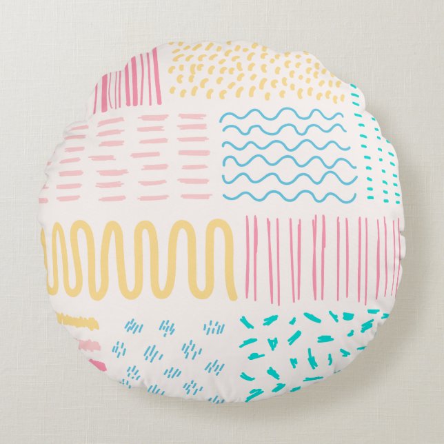 Pattern lines round cushion (Front)