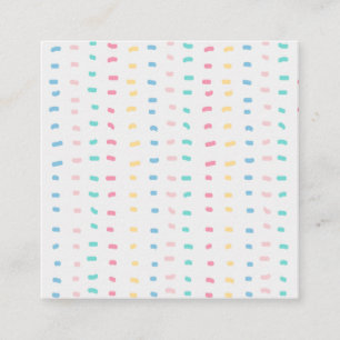 Pattern lines square business card