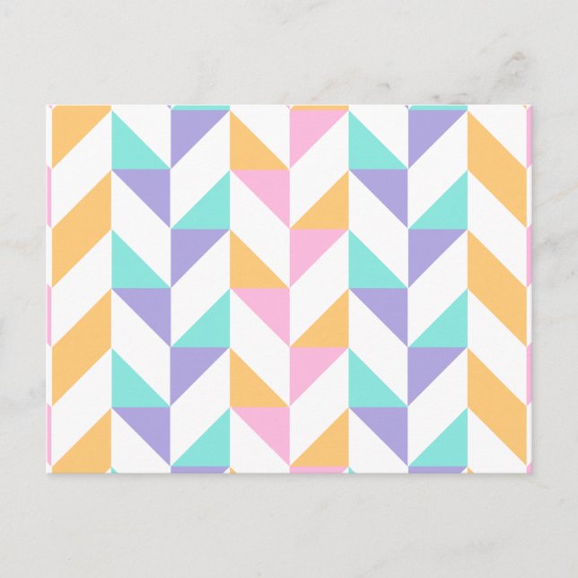 Pattern Modern Colourful- Fashion spring geometric Postcard (Front)