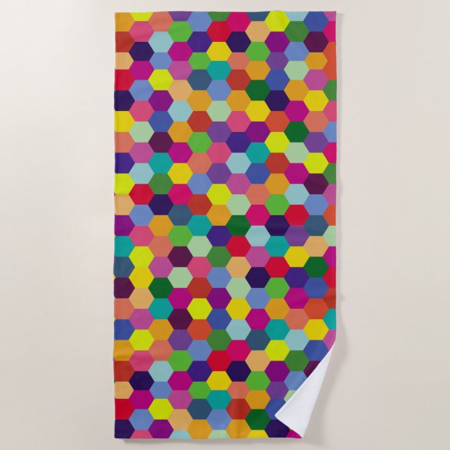 Pattern Modern Colourful- Fashion spring hipster   Beach Towel (Front)