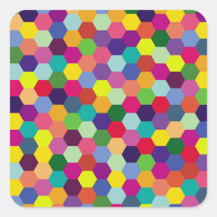 Pattern Modern Colourful- Fashion spring hipster Square Sticker