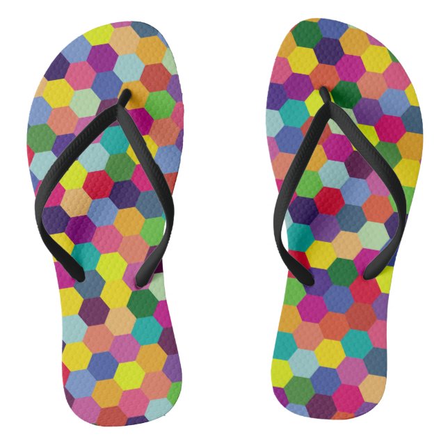 Pattern Modern Colourful- Fashion spring hipster Thongs (Footbed)