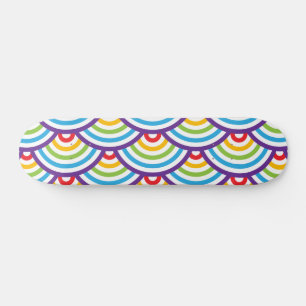 Pattern Modern Stylish Geometric Vintage   Skateboard