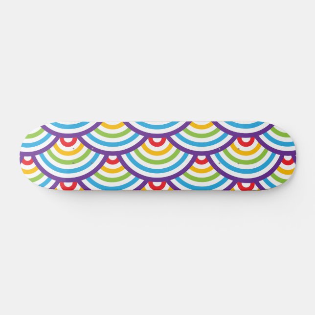 Pattern Modern Stylish Geometric Vintage   Skateboard (Horz)