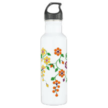 Pattern NO.2: Hanging Flowers Water Bottle