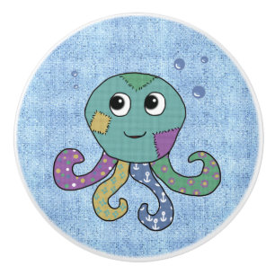 pattern octopus ceramic knob