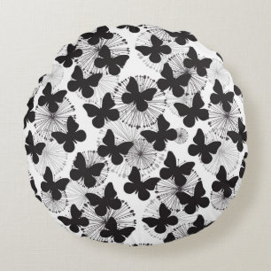 pattern of a butterfly round cushion