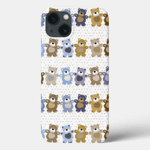 pattern of a toy teddy bear iPhone 13 case