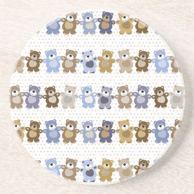 pattern of a toy teddy bear coaster (Front)