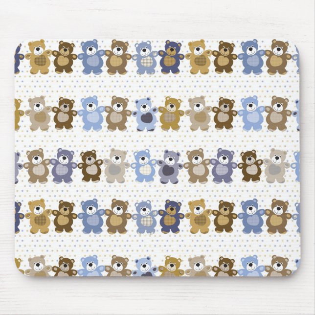 pattern of a toy teddy bear mouse pad (Front)