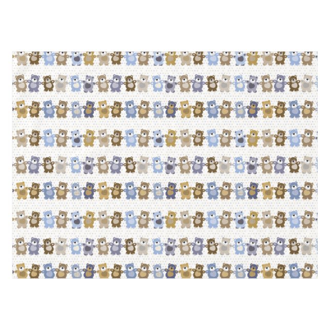 pattern of a toy teddy bear tablecloth (Front (Horizontal))