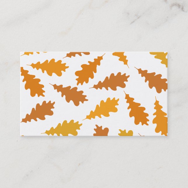 Pattern of Autumn Leaves. Business Card (Front)