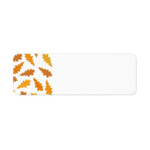 Pattern of Autumn Leaves. Return Address Label