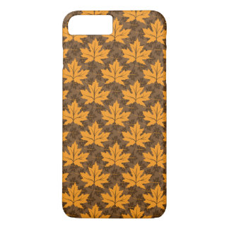 Pattern of autumn orange brown maple leaves iPhone 8 plus/7 plus case
