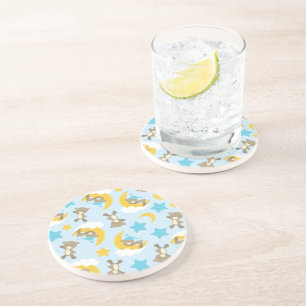 Pattern Of Bears, Cute Bears, Teddy Bears, Stars Coaster