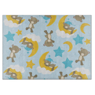 Pattern Of Bears, Cute Bears, Teddy Bears, Stars Cutting Board