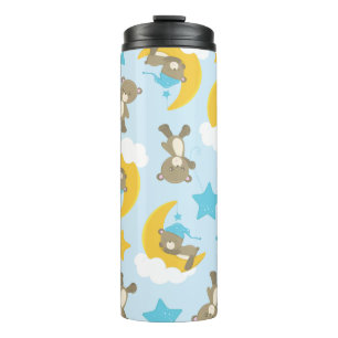 Pattern Of Bears, Cute Bears, Teddy Bears, Stars Thermal Tumbler