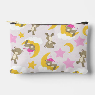 Pattern Of Bears, Teddy Bears, Cute Bears, Stars Accessory Pouch