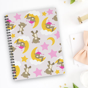 Pattern Of Bears, Teddy Bears, Cute Bears, Stars Notebook