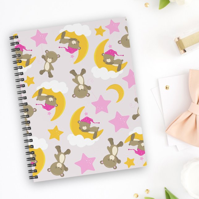 Pattern Of Bears, Teddy Bears, Cute Bears, Stars Notebook (Creator Uploaded)