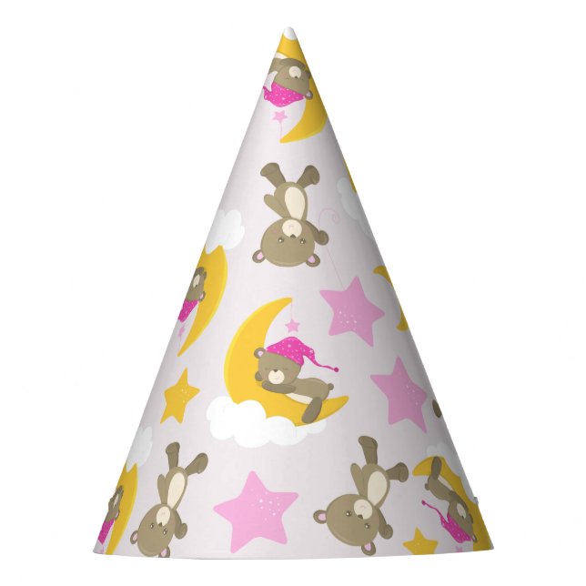 Pattern Of Bears, Teddy Bears, Cute Bears, Stars Party Hat (Front)