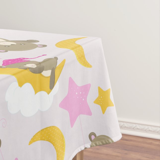 Pattern Of Bears, Teddy Bears, Cute Bears, Stars Tablecloth (In Situ)