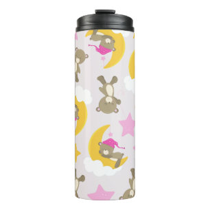Pattern Of Bears, Teddy Bears, Cute Bears, Stars Thermal Tumbler