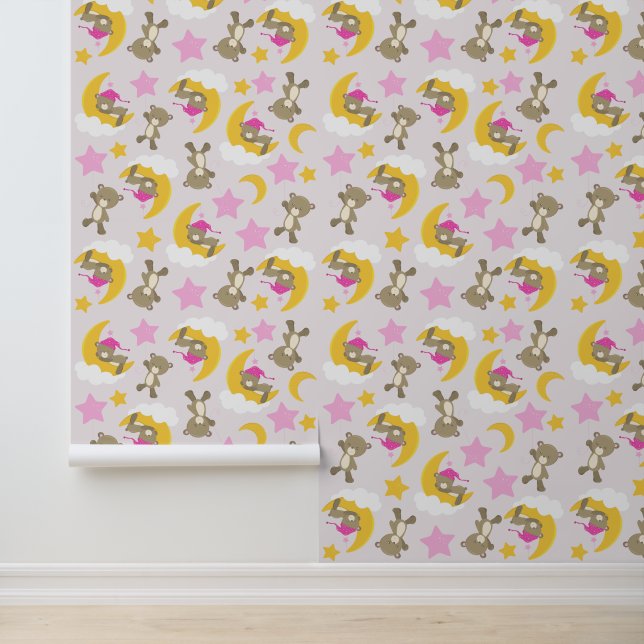 Pattern Of Bears, Teddy Bears, Cute Bears, Stars Wallpaper (Application)