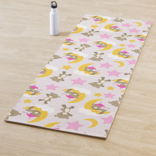 Pattern Of Bears, Teddy Bears, Cute Bears, Stars Yoga Mat