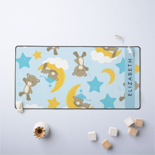 Pattern Of Bears, Teddy Bears, Stars, Your Name Desk Mat